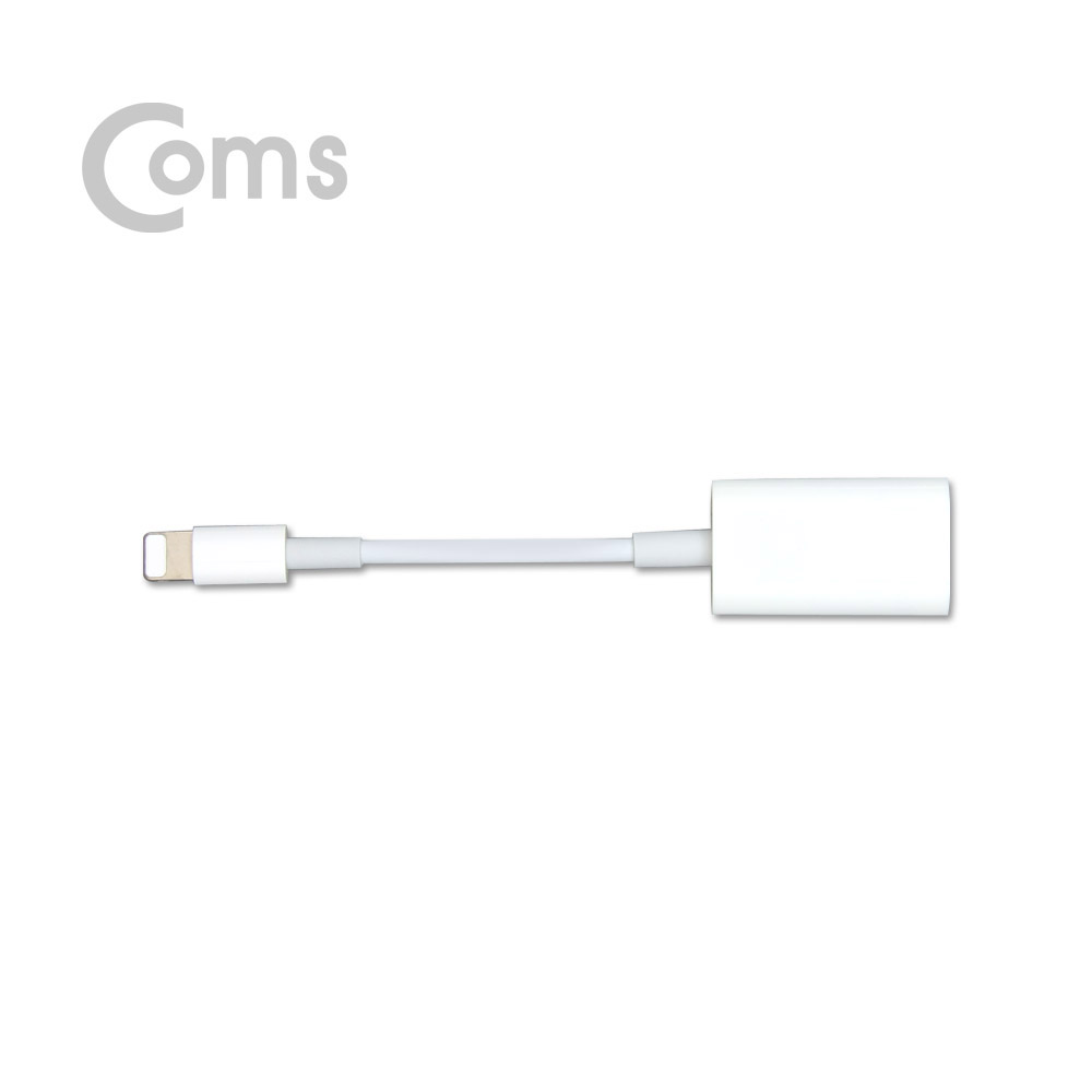Coms IOS 8핀 (8Pin) 젠더(2분배) 8Pin / 10cm / 이어폰 + 충전