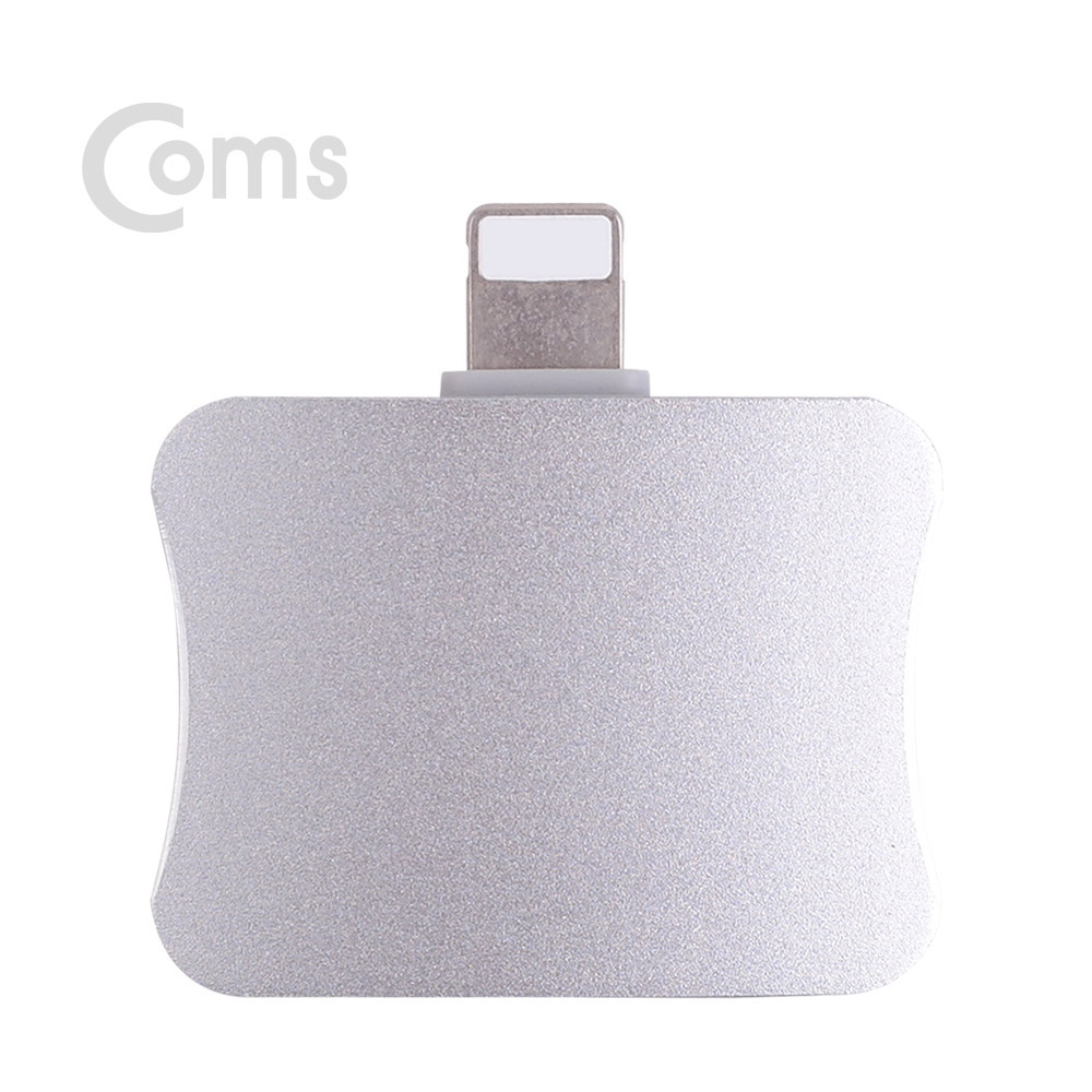 Coms IOS 8핀 (8Pin) 젠더(2분배) Metal, 이어폰 + 충전