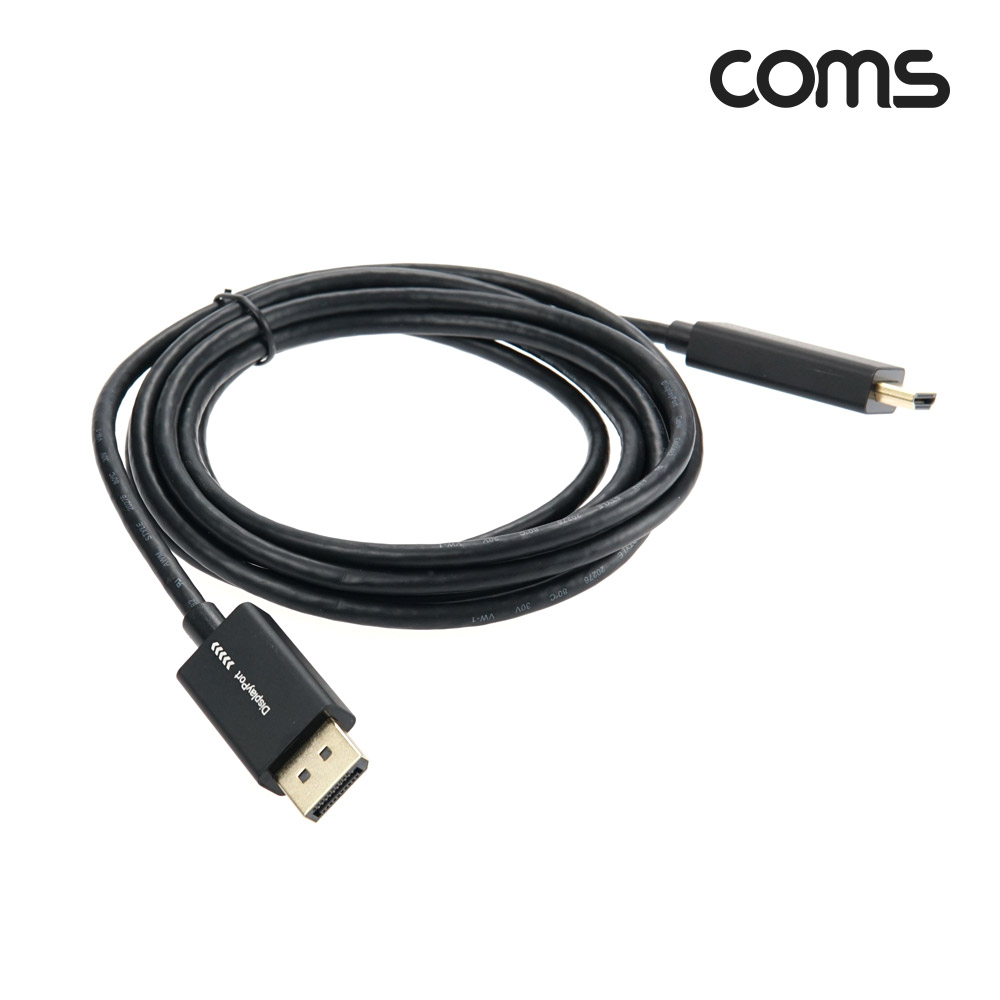 Coms 디스플레이 포트 to HDMI 케이블 3M - DP 1.2/HDMI 2.0/DisplayPort