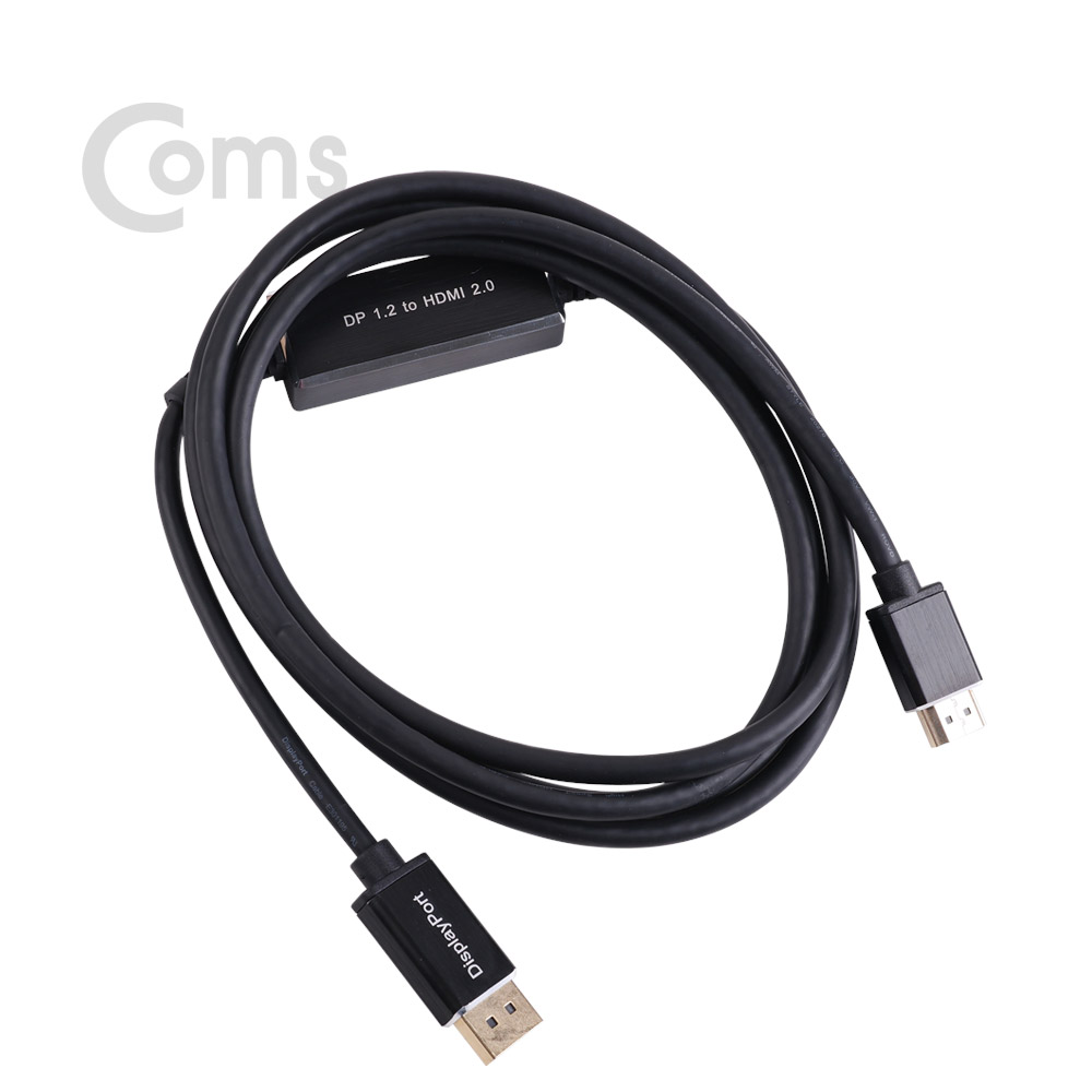 Coms 디스플레이 포트 to HDMI 케이블 2M - DP 1.2/HDMI 2.0/DisplayPort