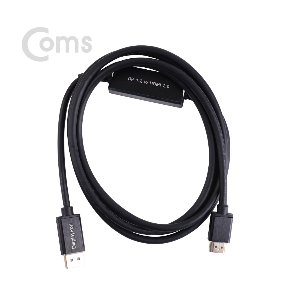 Coms 디스플레이 포트 to HDMI 케이블 2M - DP 1.2/HDMI 2.0/DisplayPort