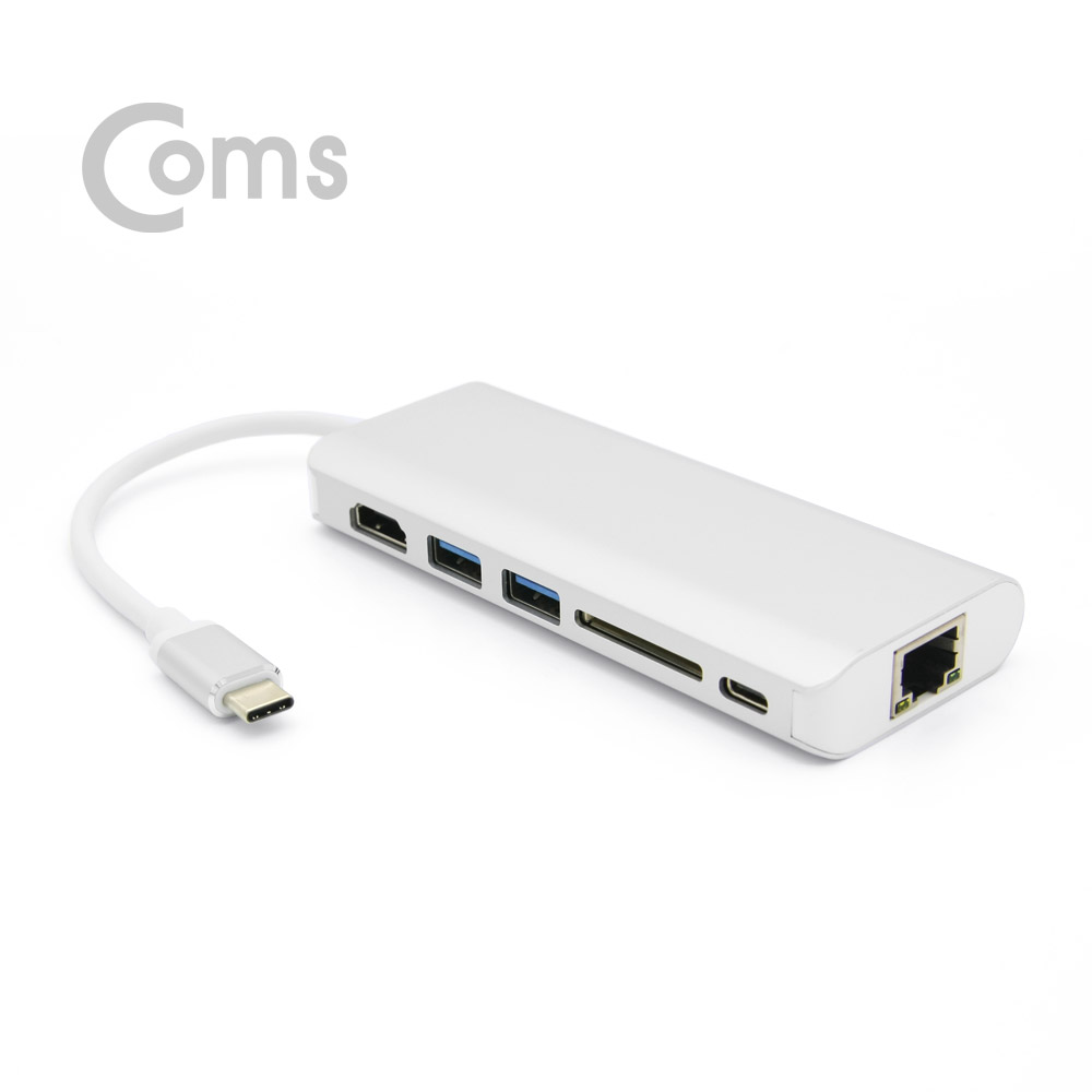Coms USB 3.1 컨버터(Type C), HDMI&기가비트 랜/USB 3.0 2P /SD 카드리더, PD(충전지원)