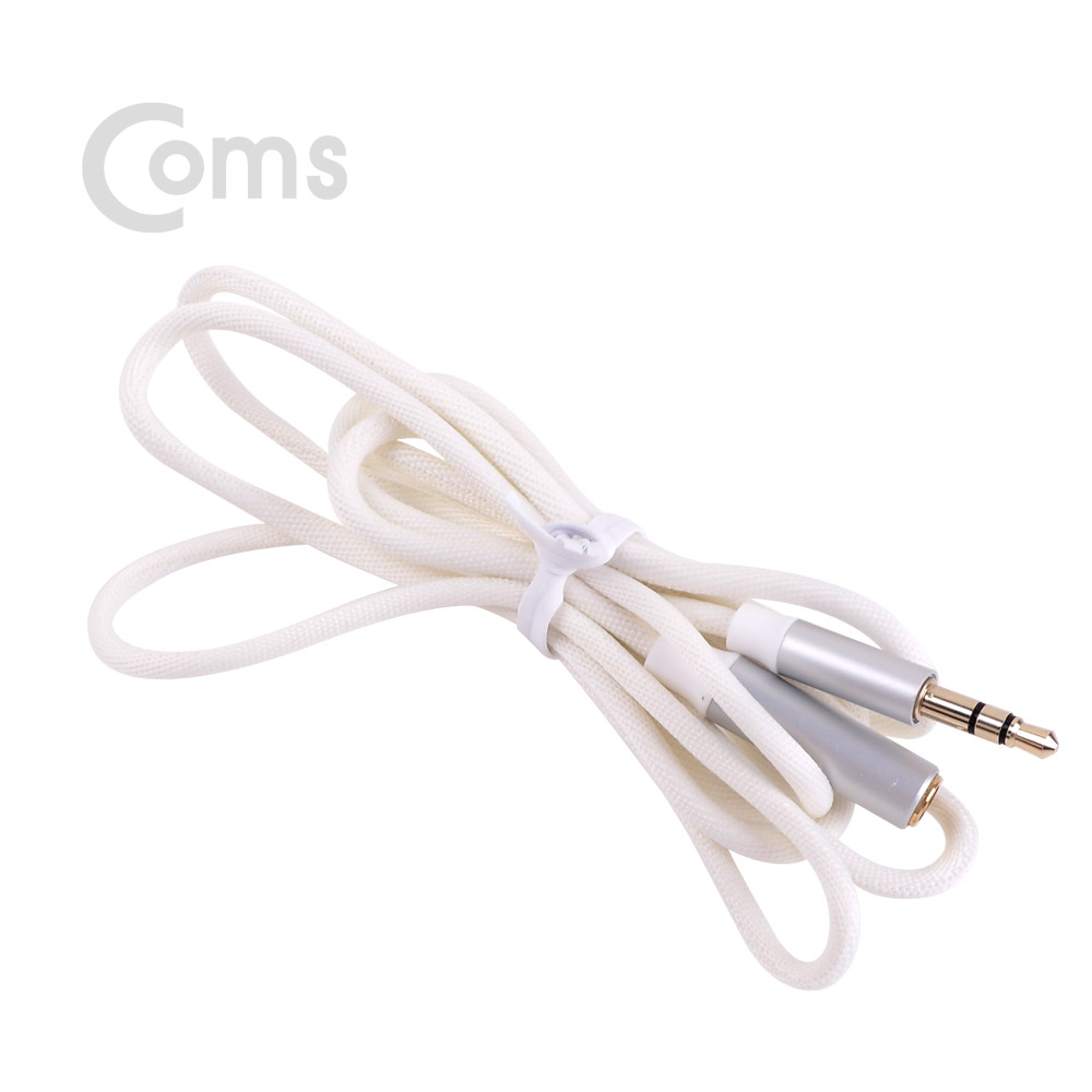 Coms Aux 스테레오 케이블(3극/연장) 1.2M  / 패브릭 재질
