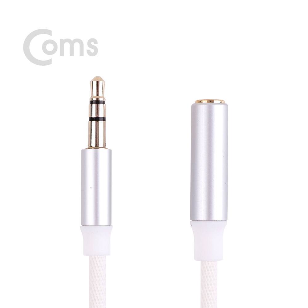 Coms Aux 스테레오 케이블(3극/연장) 1.2M  / 패브릭 재질