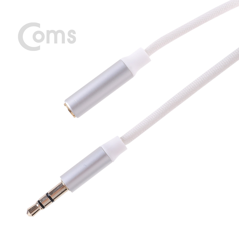 Coms Aux 스테레오 케이블(3극/연장) 1.2M  / 패브릭 재질