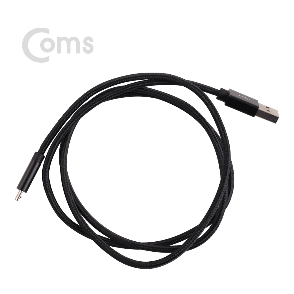 Coms 안드로이드 케이블 5Pin/ Micro 5P - USB 2.0 A / (고속충전/3A) 1M - Black