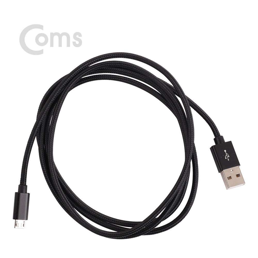 Coms 안드로이드 케이블 5Pin/ Micro 5P - USB 2.0 A / (고속충전/3A) 1.5M - Black