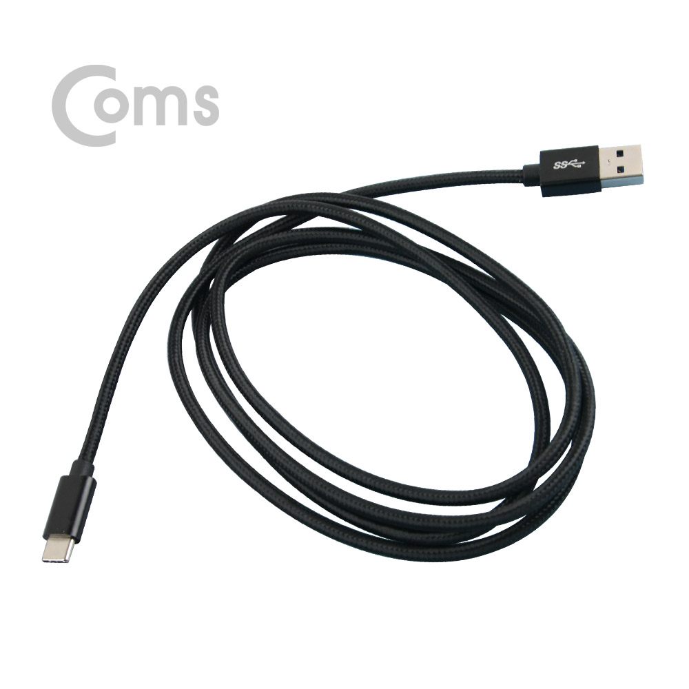 Coms USB 3.1 Type C 케이블(고속충전/3A) 1.5M / Black