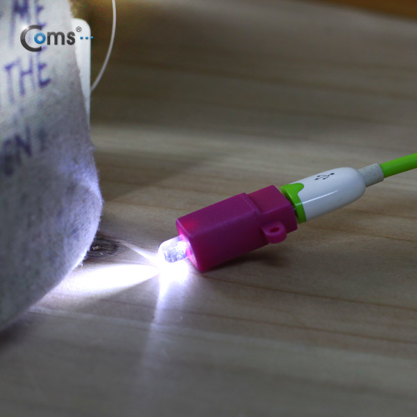 Coms USB LED 램프, Red (Micro USB B/F형)