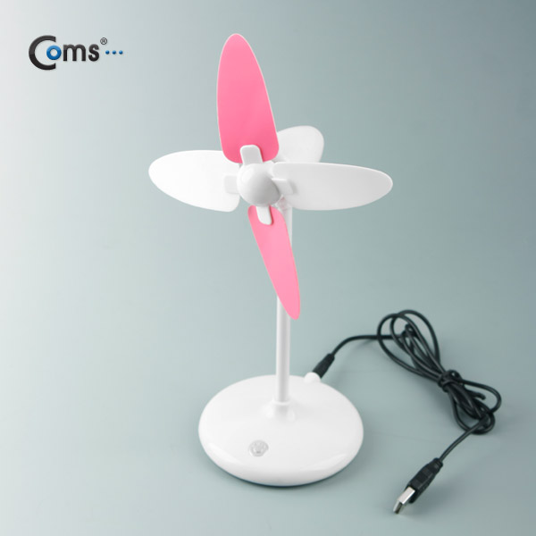 Coms USB 풍차 선풍기 (스탠드형) - 화이트