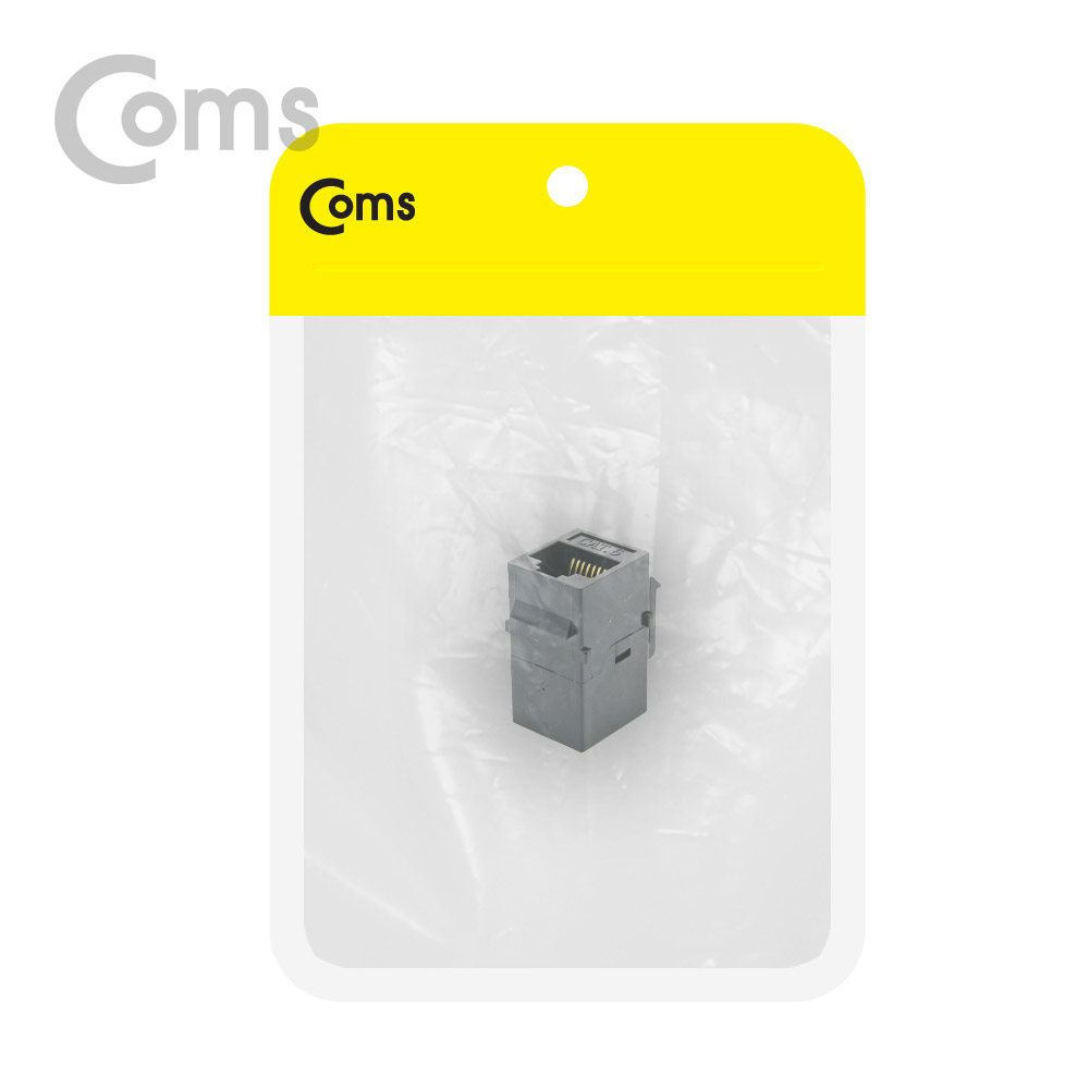 Coms 커플러(RJ45) I형 8P8C CAT6 플레이트형, Black