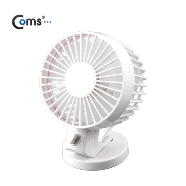 Coms USB 선풍기(2중모터 / 블레이드 팬), 화이트