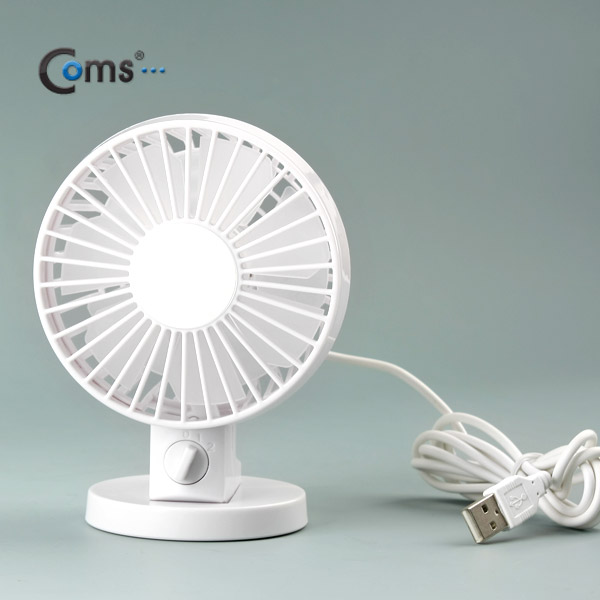 Coms USB 선풍기(2중모터 / 블레이드 팬), 화이트