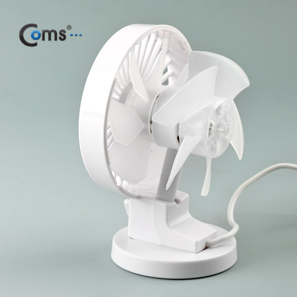Coms USB 선풍기(2중모터 / 블레이드 팬), 화이트
