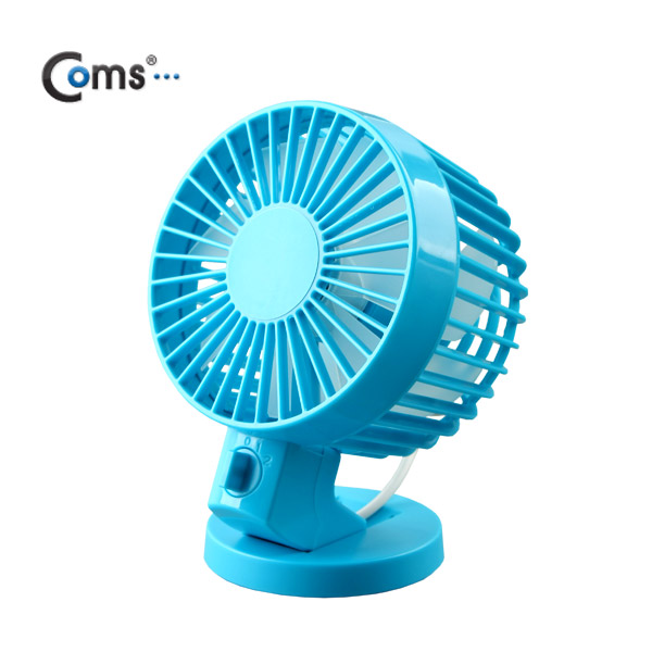 Coms USB 선풍기(2중모터 / 블레이드 팬), 블루 /evn2