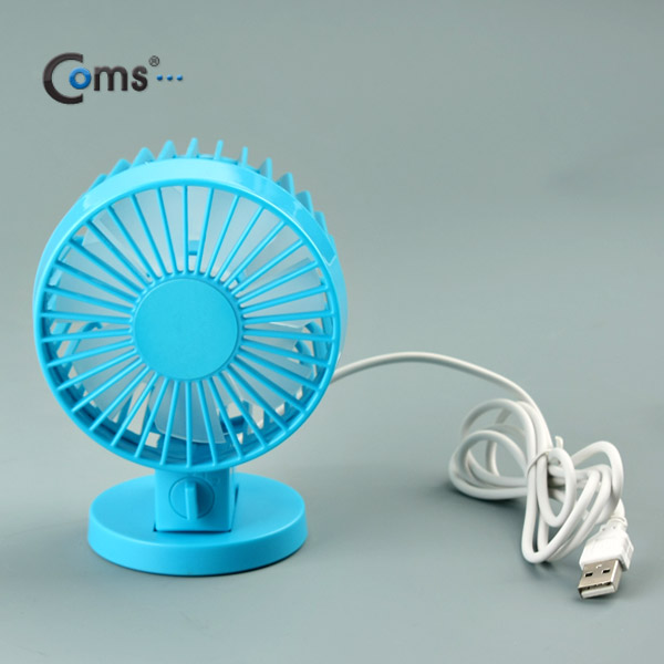 Coms USB 선풍기(2중모터 / 블레이드 팬), 블루 /evn2
