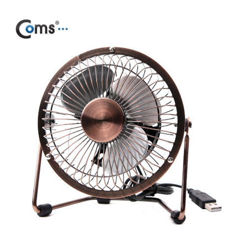 Coms USB 선풍기/상하조절/metal, Gold