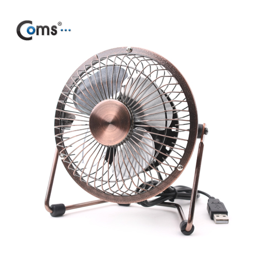 Coms USB 선풍기/상하조절/metal, Gold