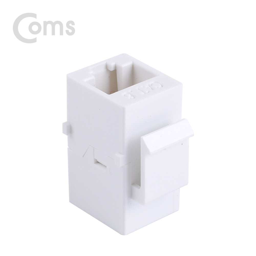 Coms 커플러(RJ45) I형 8P8C CAT6 플레이트형, White
