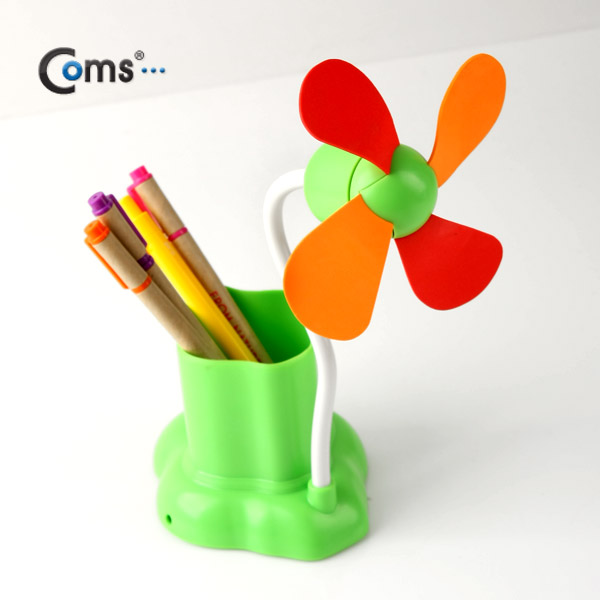Coms USB 플렉시블 선풍기(연필꽃이/다용도 보관함)