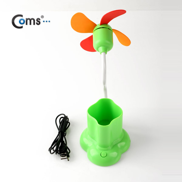 Coms USB 플렉시블 선풍기(연필꽃이/다용도 보관함)