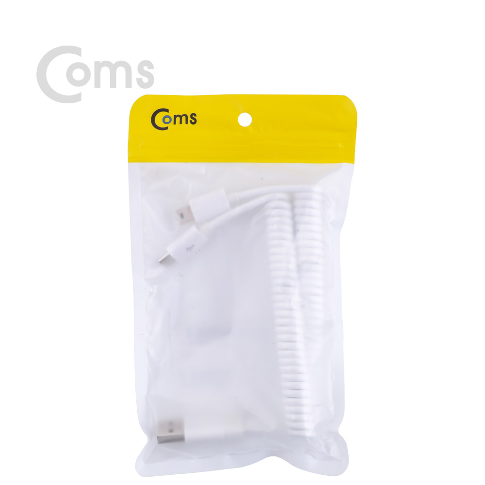 Coms USB 케이블 Y형 스프링 타입, 20~ 30cm - A(M)/Micro 5P(M)+Mini 5P(M)