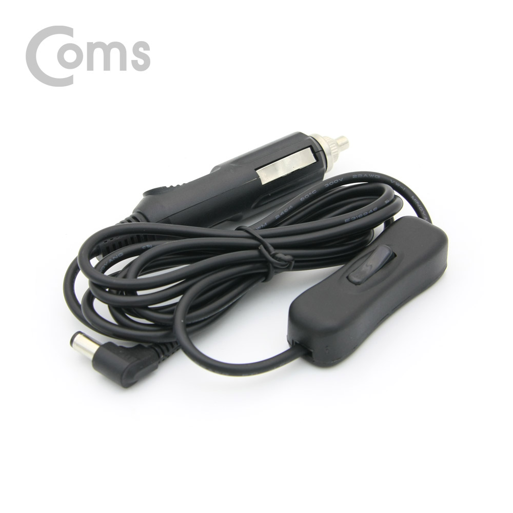 Coms DC 전원 스위치, DC 5.5(2.1) M 꺾임(꺽임) to 시가 전원 Cigar Plug / 시가잭(시거잭)