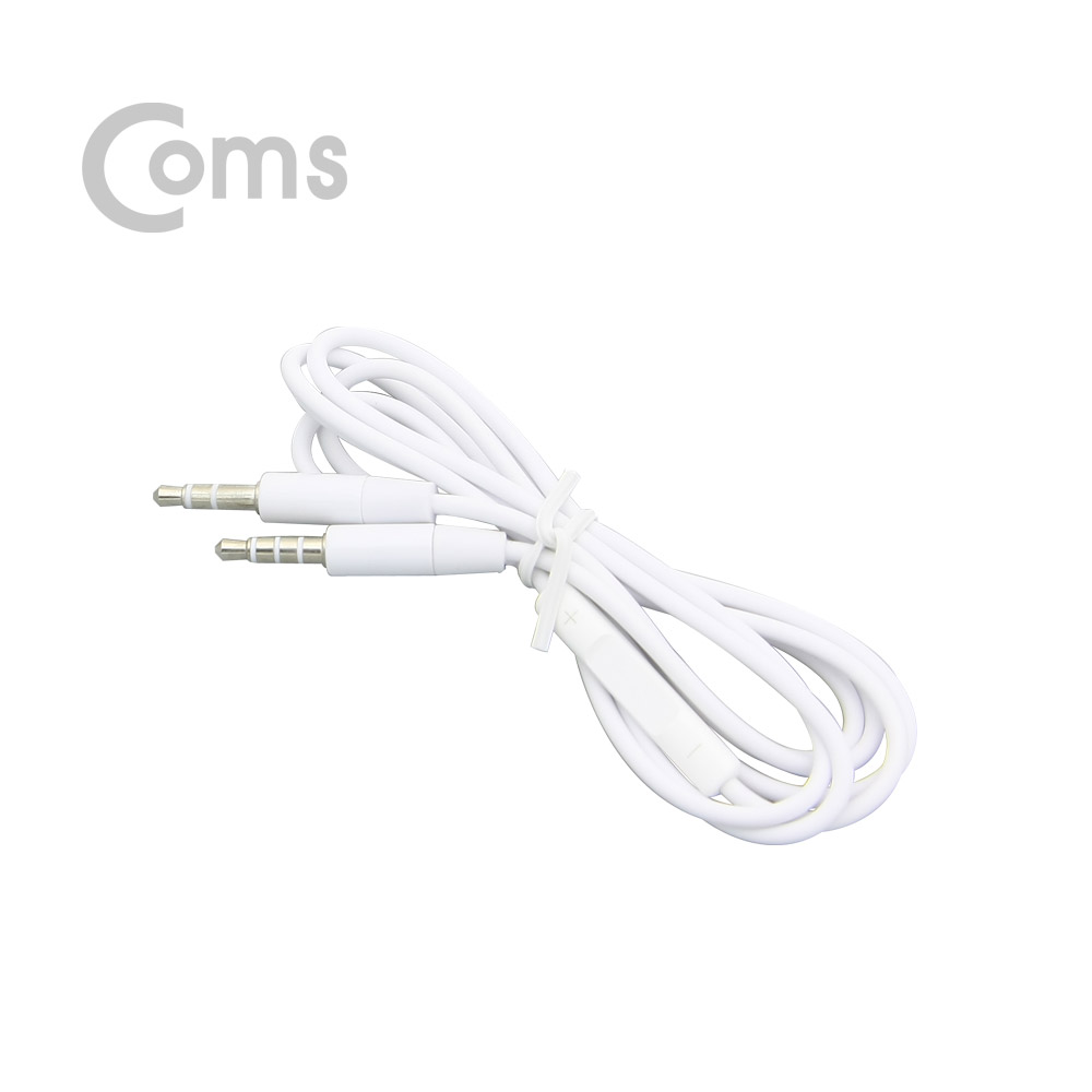 Coms 스테레오 케이블 3.5/3극(M) 4극(M) 1M, White/Stereo