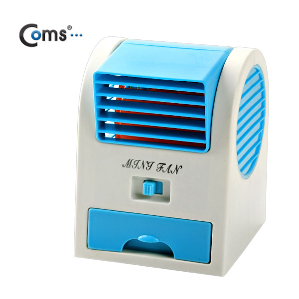 Coms USB 미니팬 에어컨/냉풍기, Blue