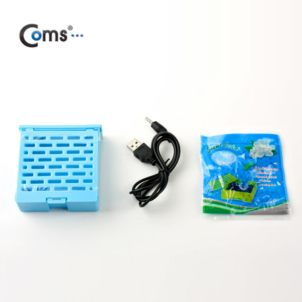Coms USB 미니팬 에어컨/냉풍기, Blue