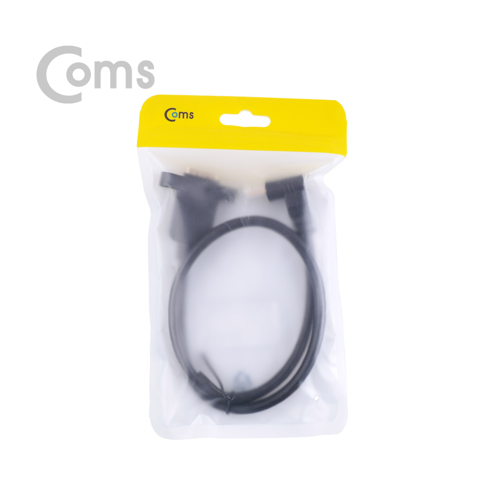 Coms HDMI 젠더 (연장 M/F) 45cm, 포트형 - HDMI(M) 하향꺾임(꺽임)/HDMI(F) 포트형