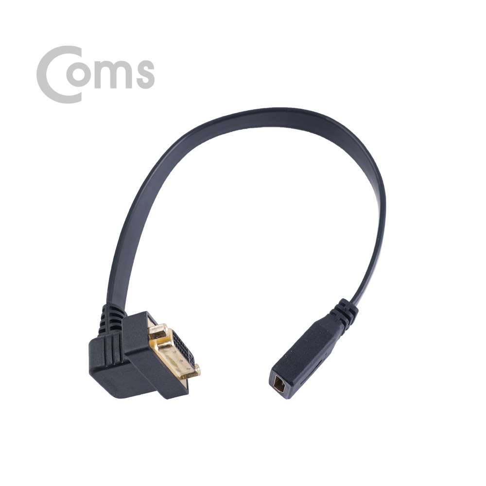 Coms HDMI 젠더(HDMI F/DVI F) 25cm / DVI ㄱ자 꺾임(꺽임)