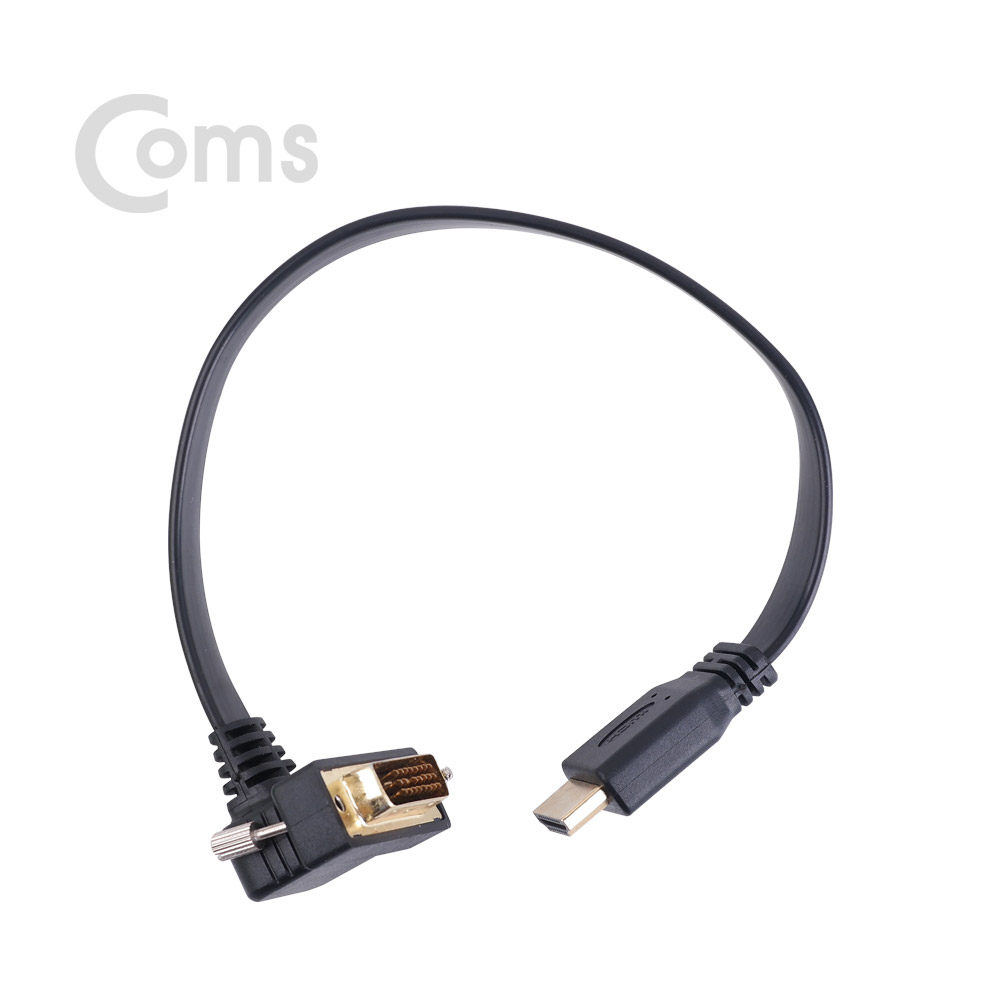 Coms HDMI 젠더(HDMI M/DVI M) 30cm, DVI 하향 꺾임(꺽임)