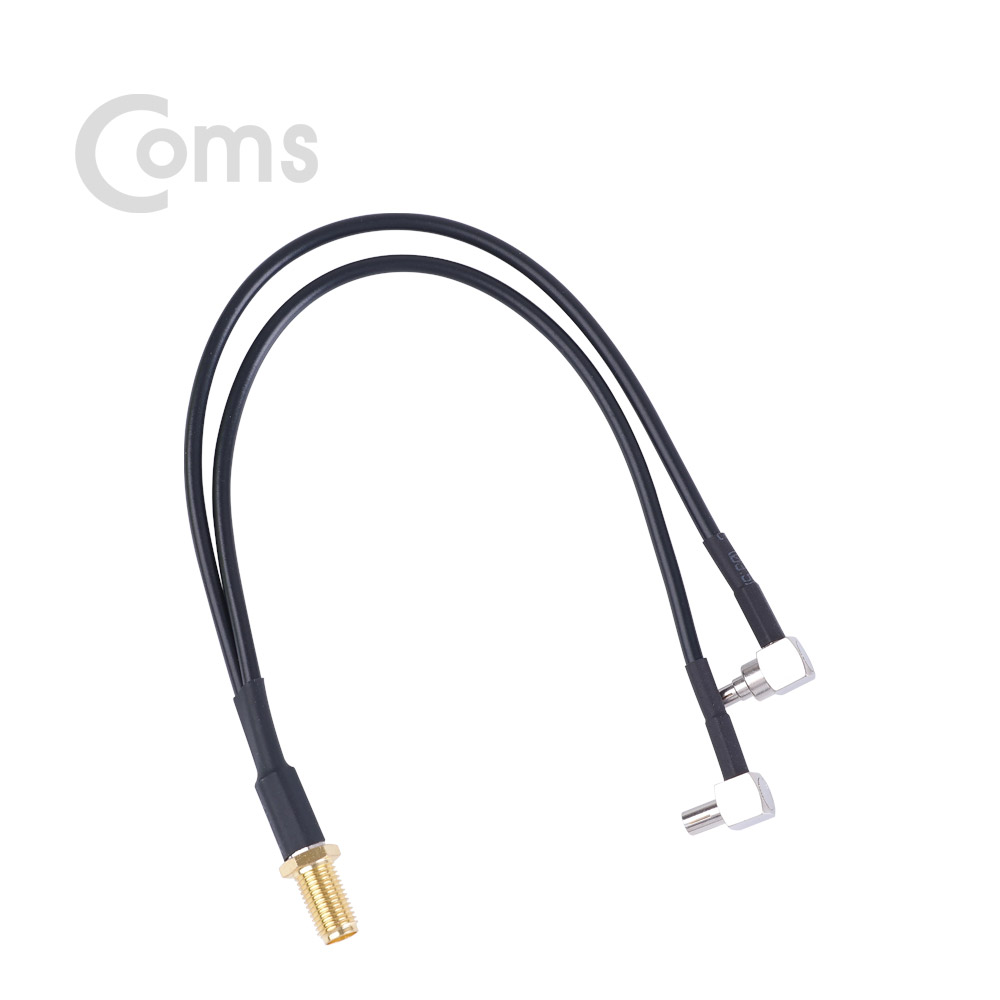 Coms 안테나 변환 케이블 Y형 20CM/SMA(F) + RG174(M) + TS9(M)