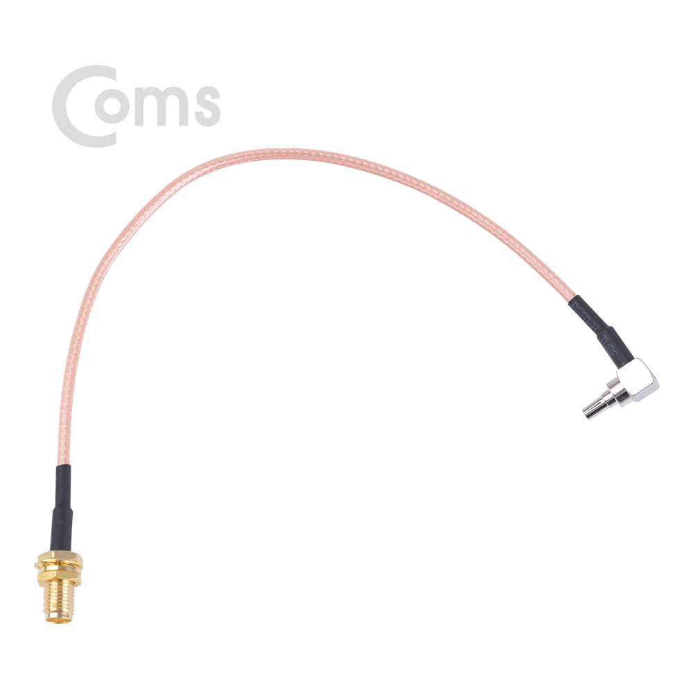 Coms 안테나 변환 케이블 RP-SMA(M) to CRC9(M) 꺾임(꺽임)_20cm