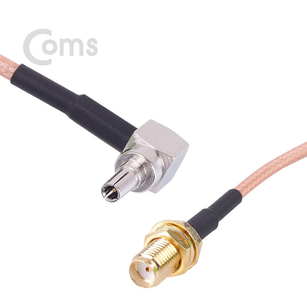 Coms 안테나 변환 케이블 RP-SMA(M) to CRC9(M) 꺾임(꺽임)_20cm