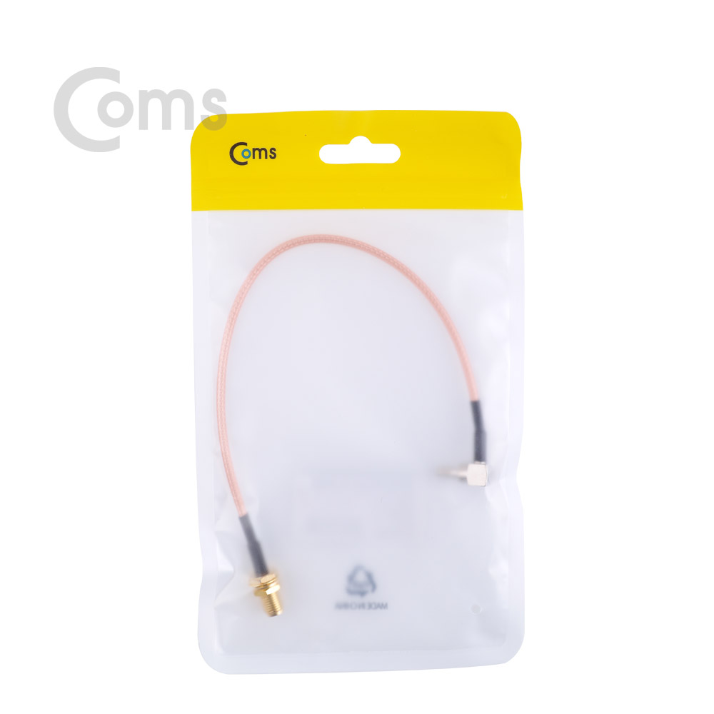 Coms 안테나 변환 케이블 RP-SMA(M) to CRC9(M) 꺾임(꺽임)_20cm