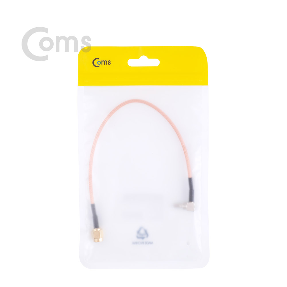 Coms 안테나 변환 케이블 SMA(M) to CRC9(M) 꺾임(꺽임)_ 20CM