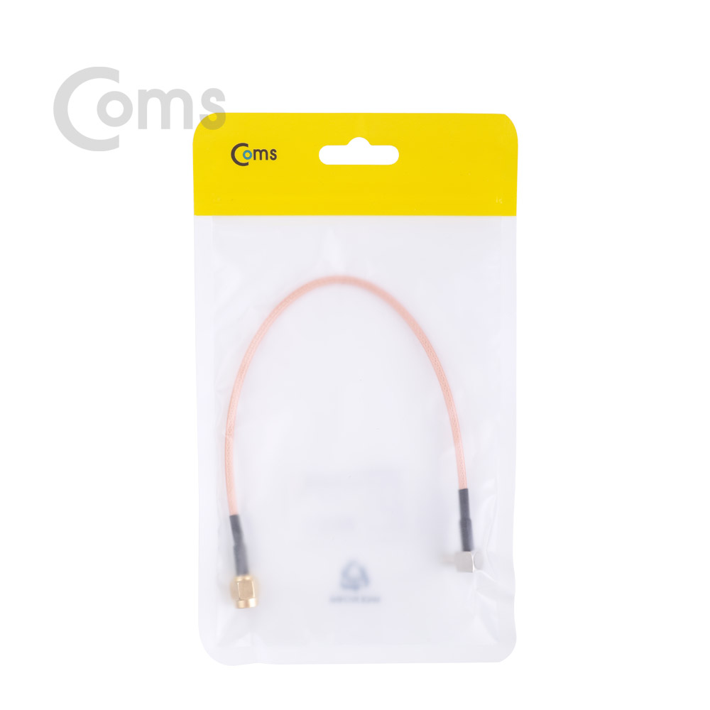 Coms 안테나 변환 케이블 SMA(M)/TS9(M) 꺾임(꺽임), 20CM