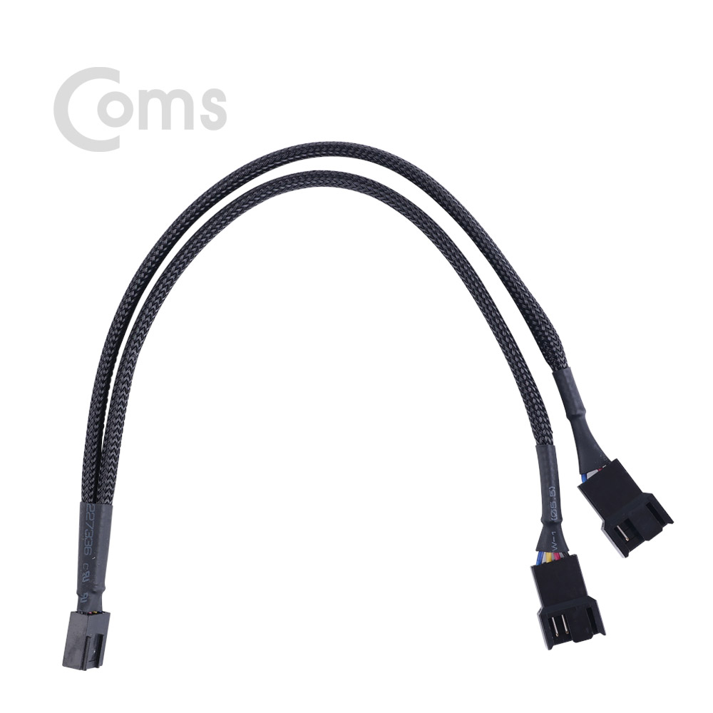 Coms 쿨러 케이블 4P Y형 20cm, 메쉬망사보호관
