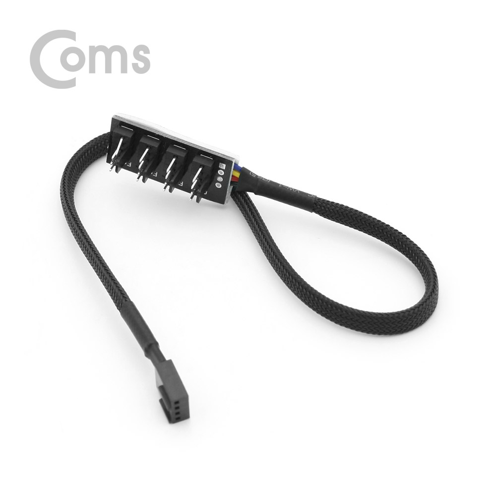 Coms 쿨러 케이블 4P 4분배 30cm