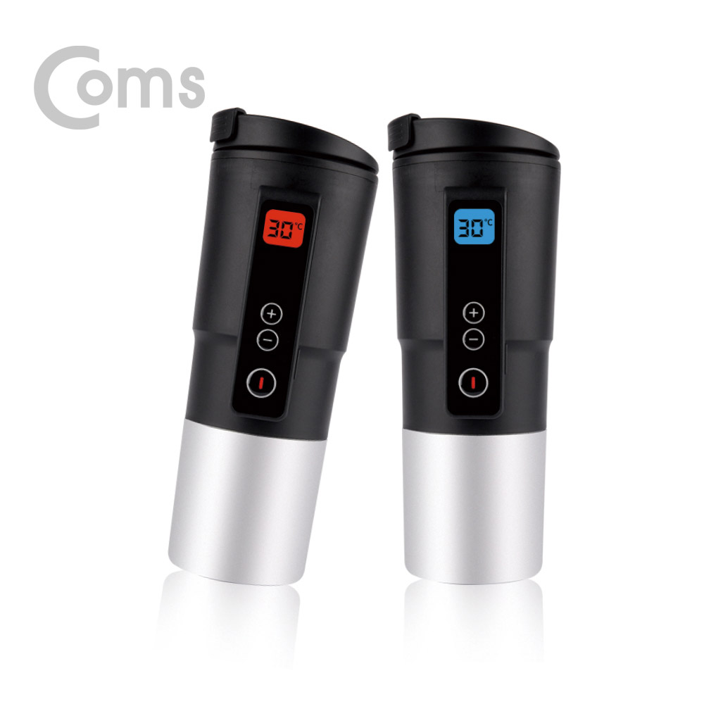 Coms 나비 차량용 히팅 텀블러 멀티커피포트 / 400ml / 20~90도 가열