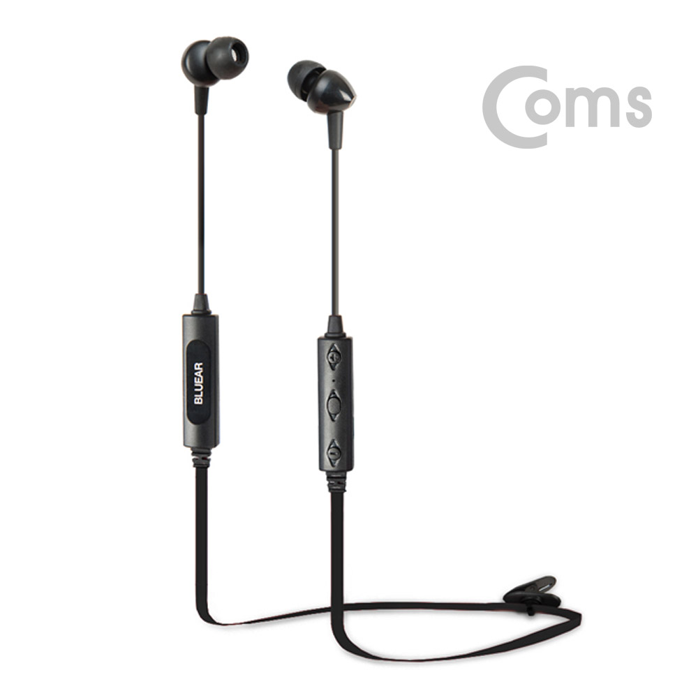 Coms 나비 블루투스 이어폰 / v4.0 / APT-X지원 / 블랙색상 / 100mA / 73cm케이블