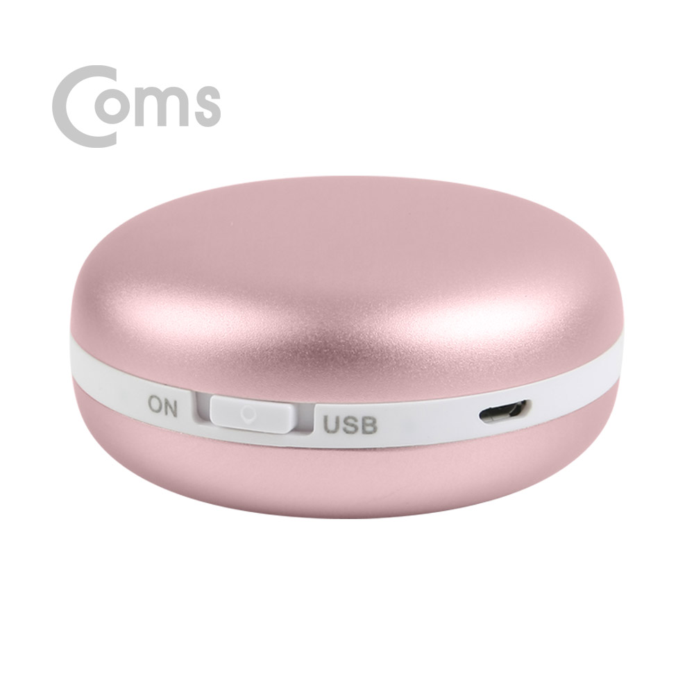 Coms USB 온열 핸드워머, Rose gold (배터리 내장)