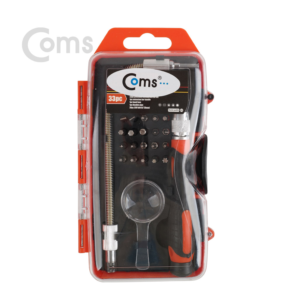 Coms 공구 / 드라이버 세트 (33 in 1) / 플렉시블 비트 / 돋보기/Flexible