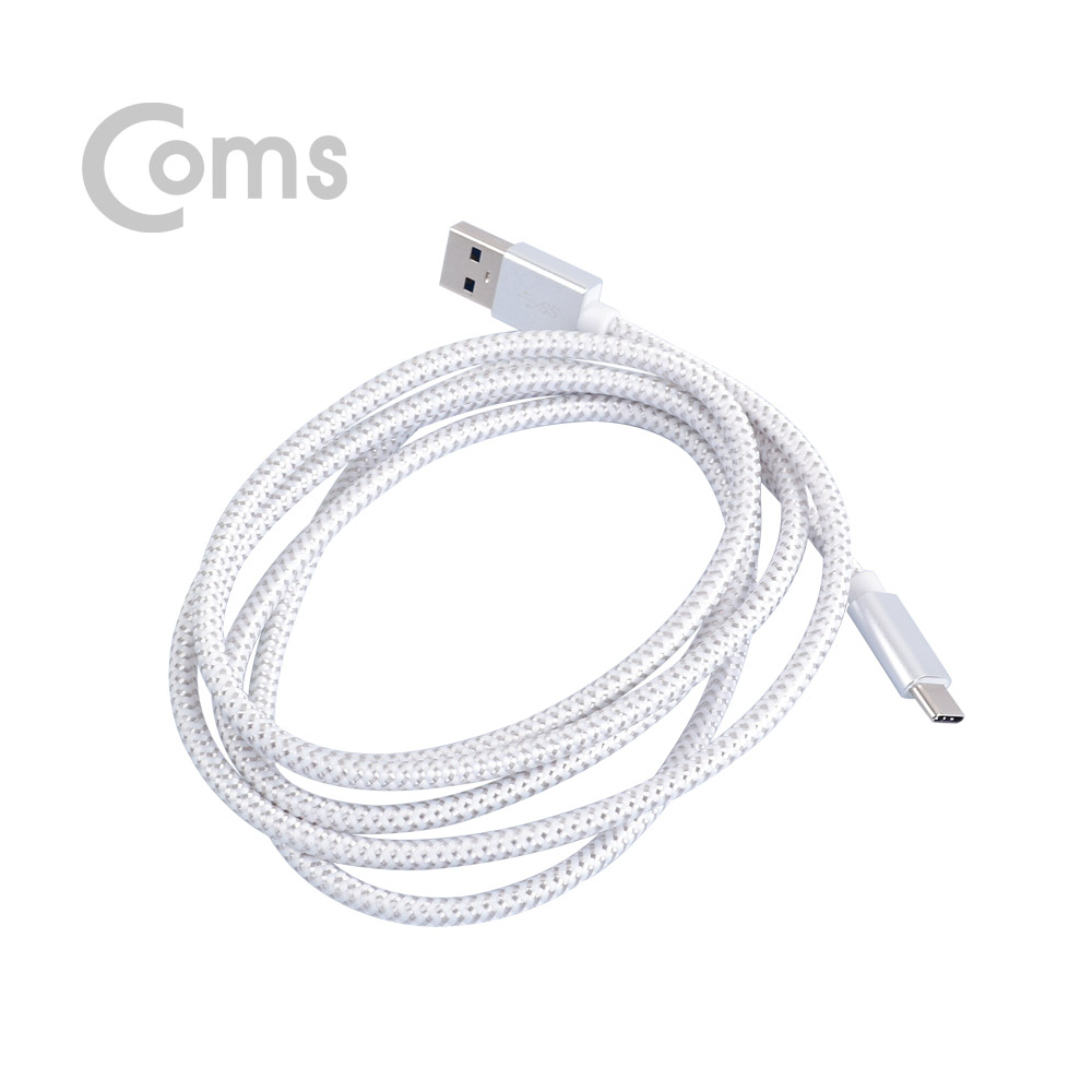 Coms USB 3.1 Type C 케이블(고속충전/3A) 1.5M, White / USB 3.0