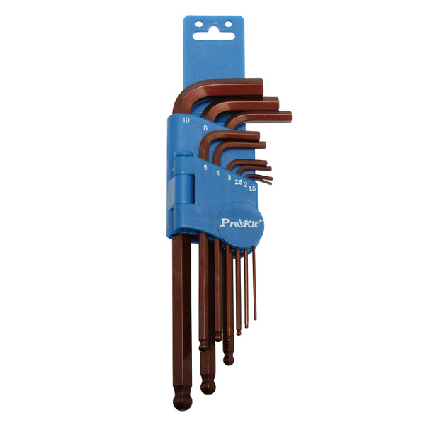 Prokit 볼형 육각렌치 세트, 9pcs