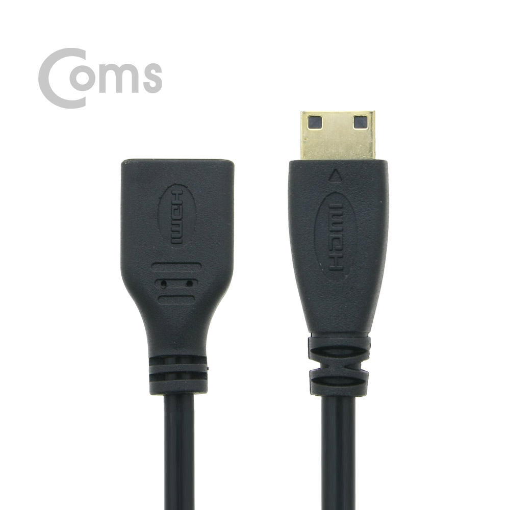 Coms Mini HDMI 연장 젠더 (M/F) 일체형 15cm