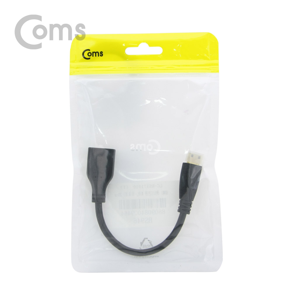 Coms Mini HDMI 연장 젠더 (M/F) 일체형 15cm