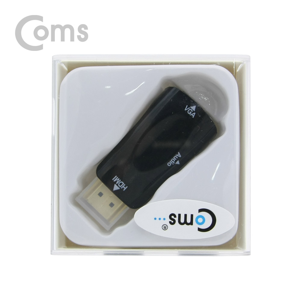 Coms HDMI 컨버터(HDMI -> VGA+Stereo (Short) 오디오 지원